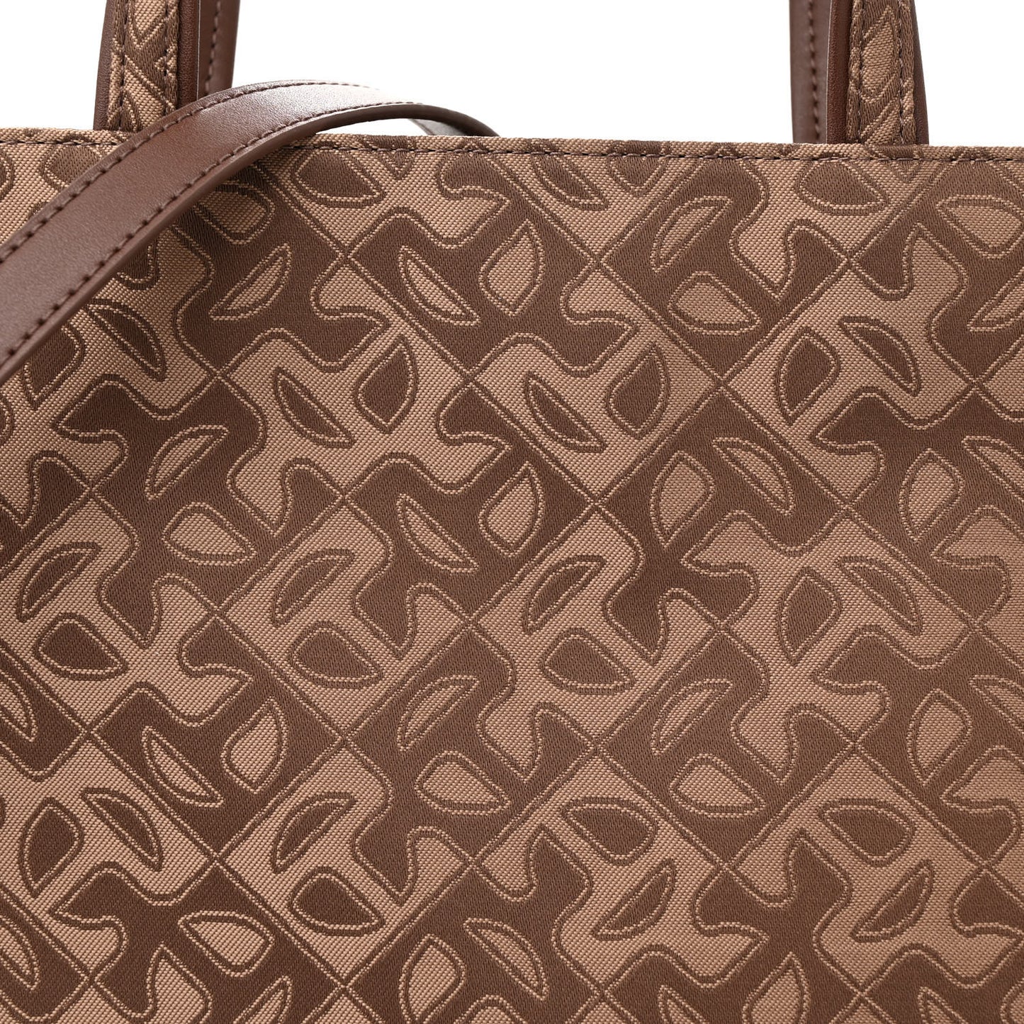 Monogram Jacquard Medium Shopping Bag Tan