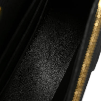 Balenciaga Shiny Calfskin Crocodile Embossed Hourglass Chain Bag Black 7 of 8
