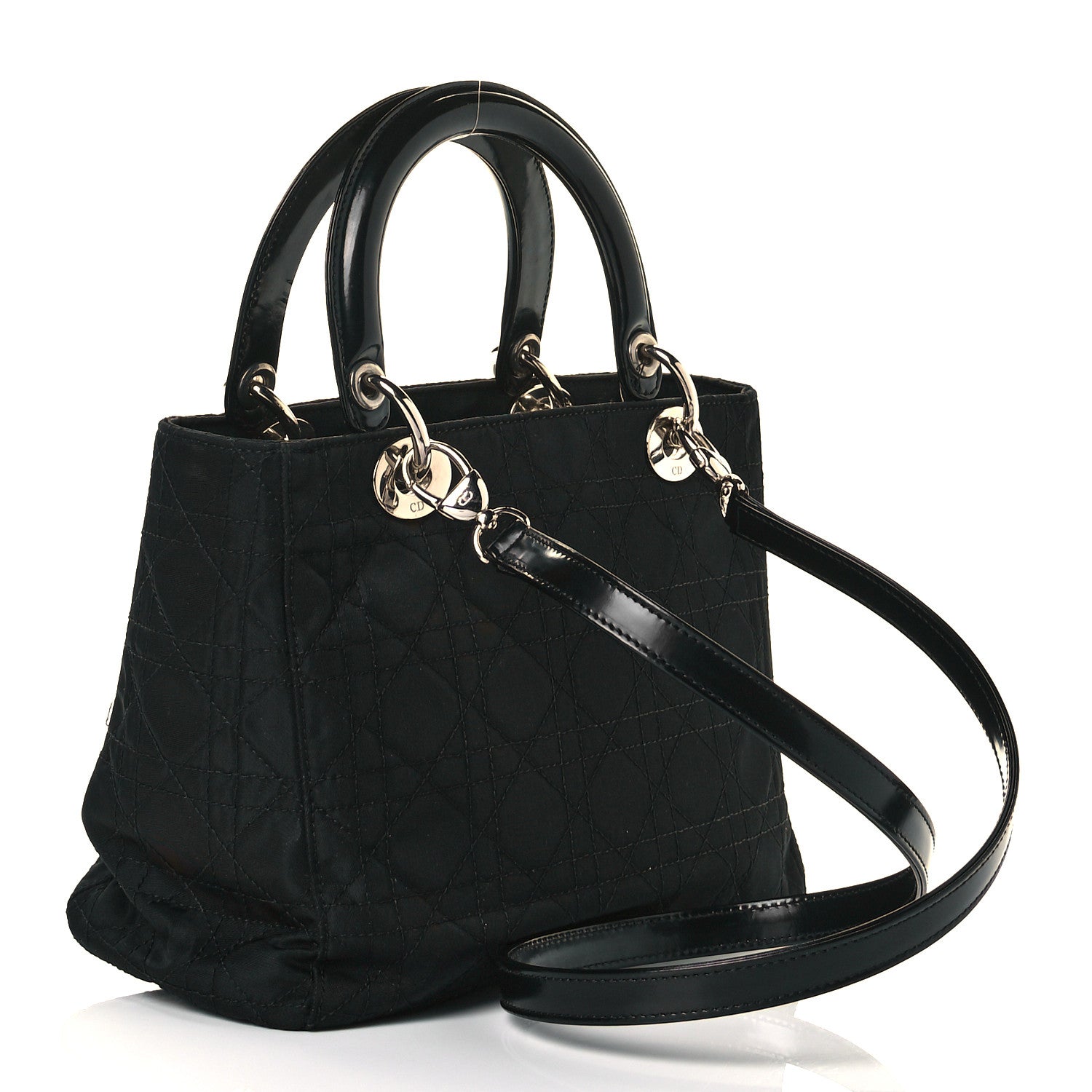 Christian Dior Nylon Cannage Medium Lady Dior Black 3 of 9