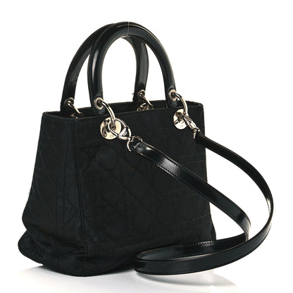 Christian Dior Nylon Cannage Medium Lady Dior Black 3 of 9