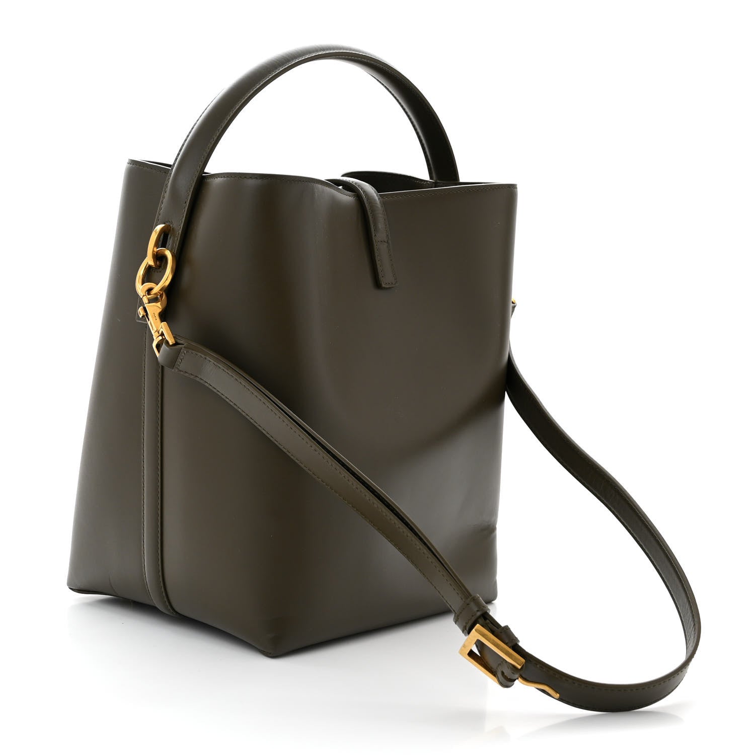 Saint Laurent Shiny Calfskin Le 37 Bucket Bag Deep Musk 4 of 11