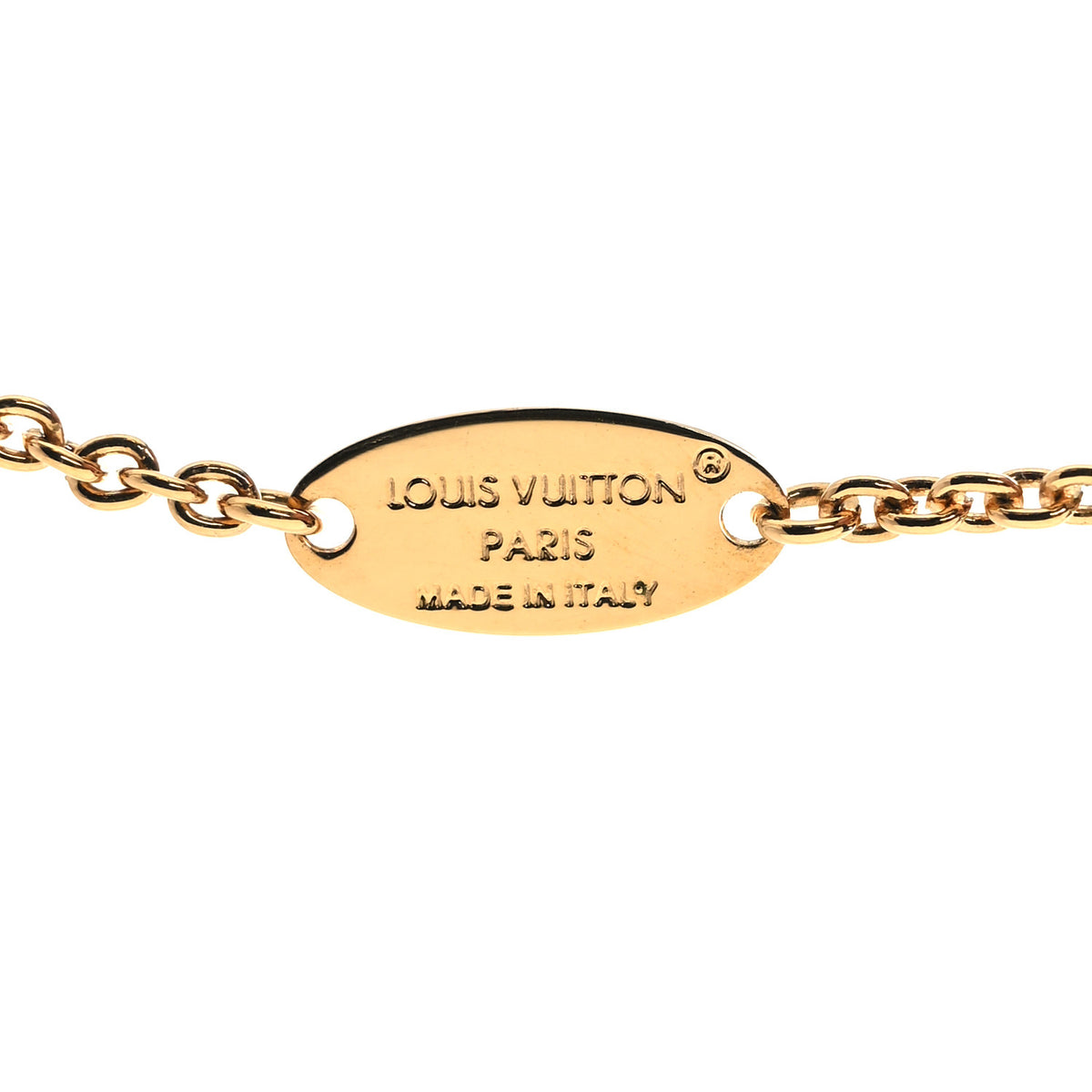 Louis Vuitton Metal Crystal LV Iconic Bracelet Gold 4 of 5