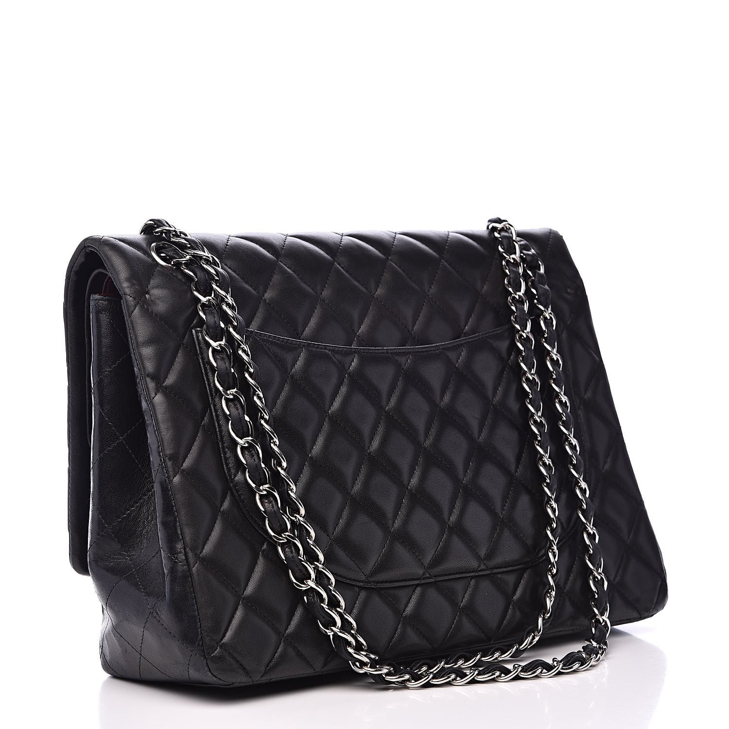 Chanel Lambskin Quilted Maxi Double Flap Black 3 of 22