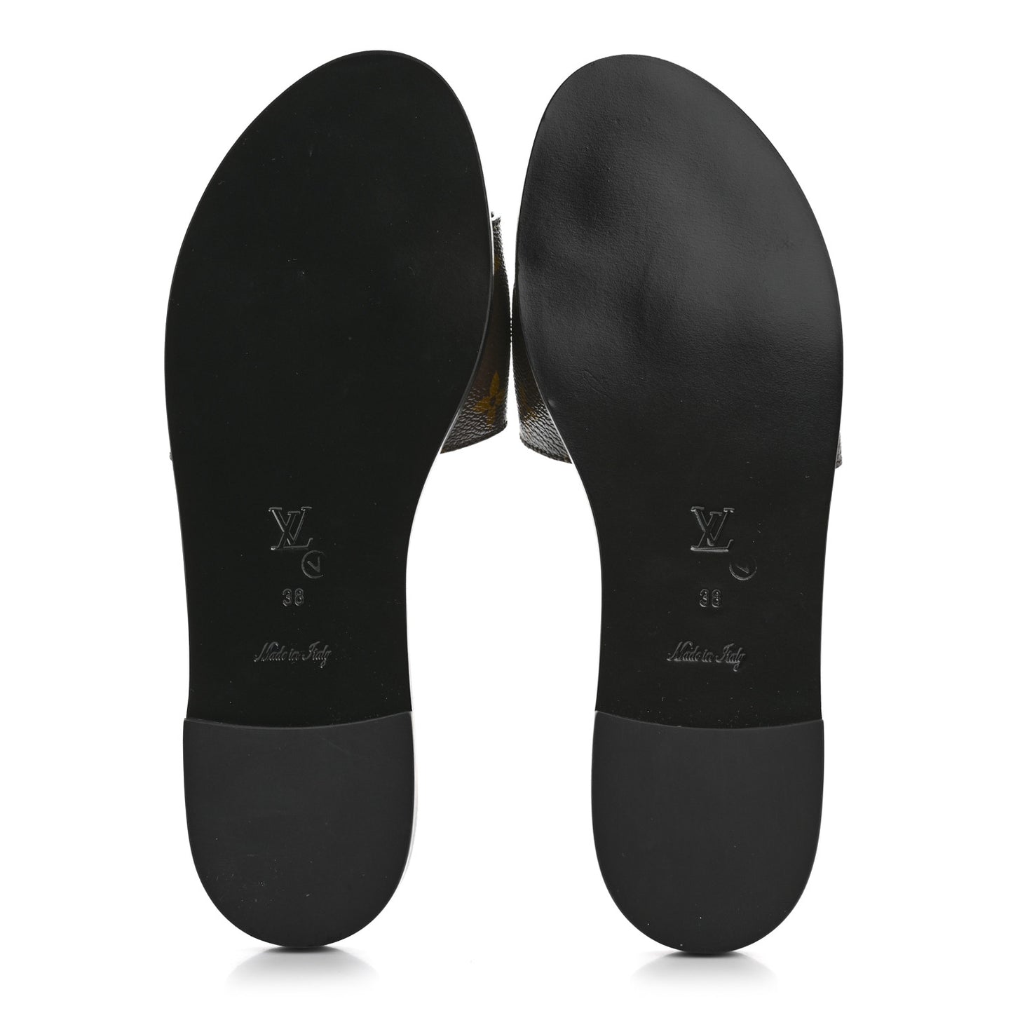 Patent Monogram Lock It Flat Mules 38