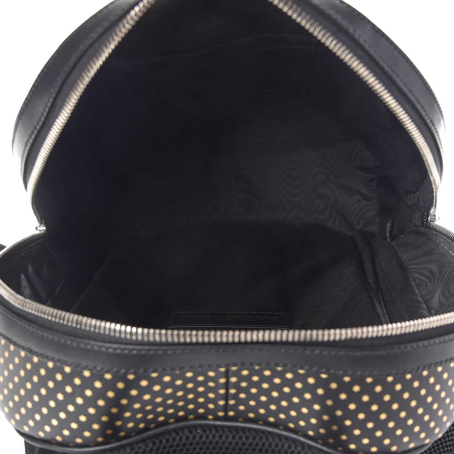 X SEGA Calfskin GUCCY Stars Dome Backpack Black Gold