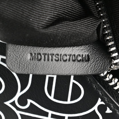 Burberry Calfskin Monogram Washbag Black White 8 of 8