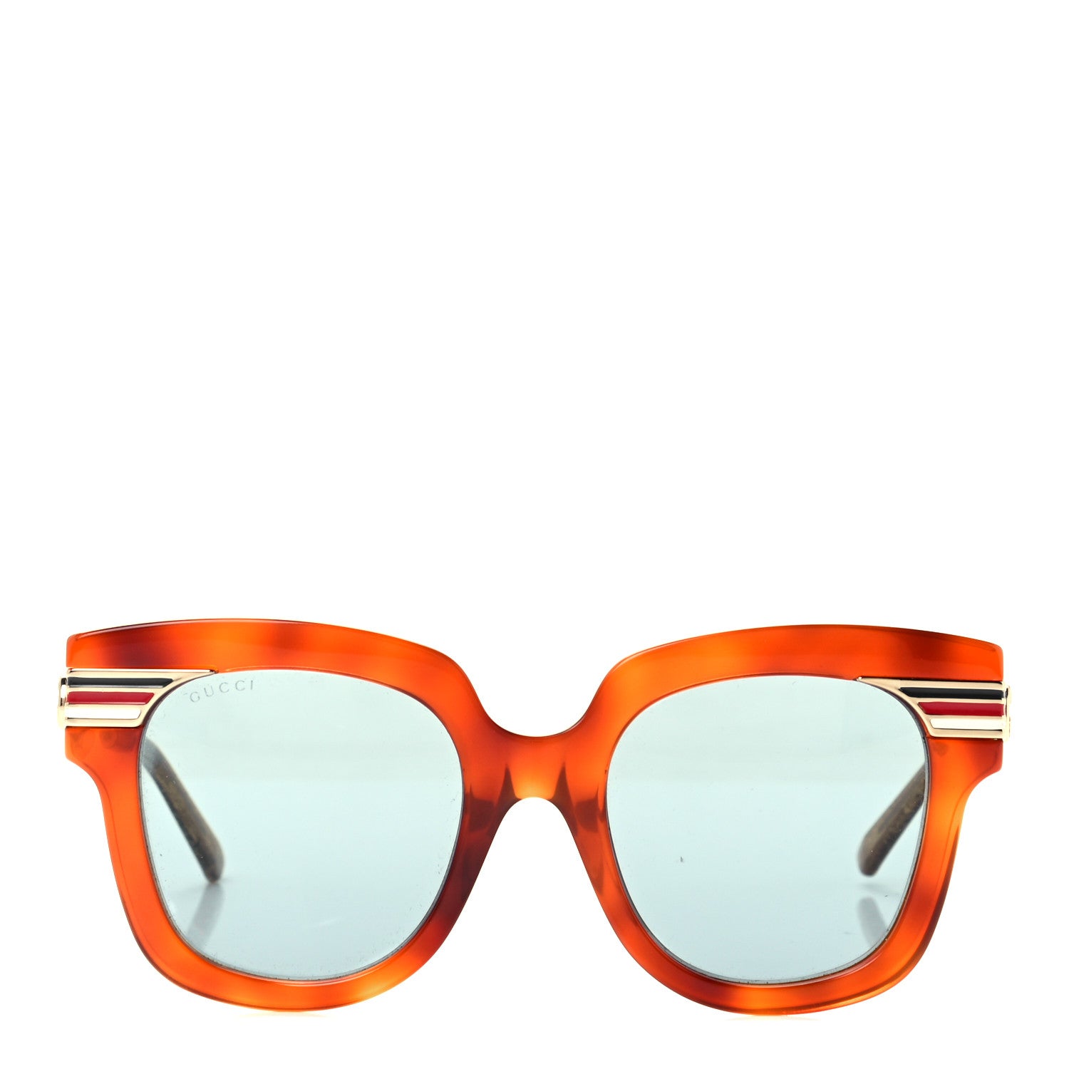 Gucci Acetate Square Frame Web GG0281SA Sunglasses Havana 2 of 7