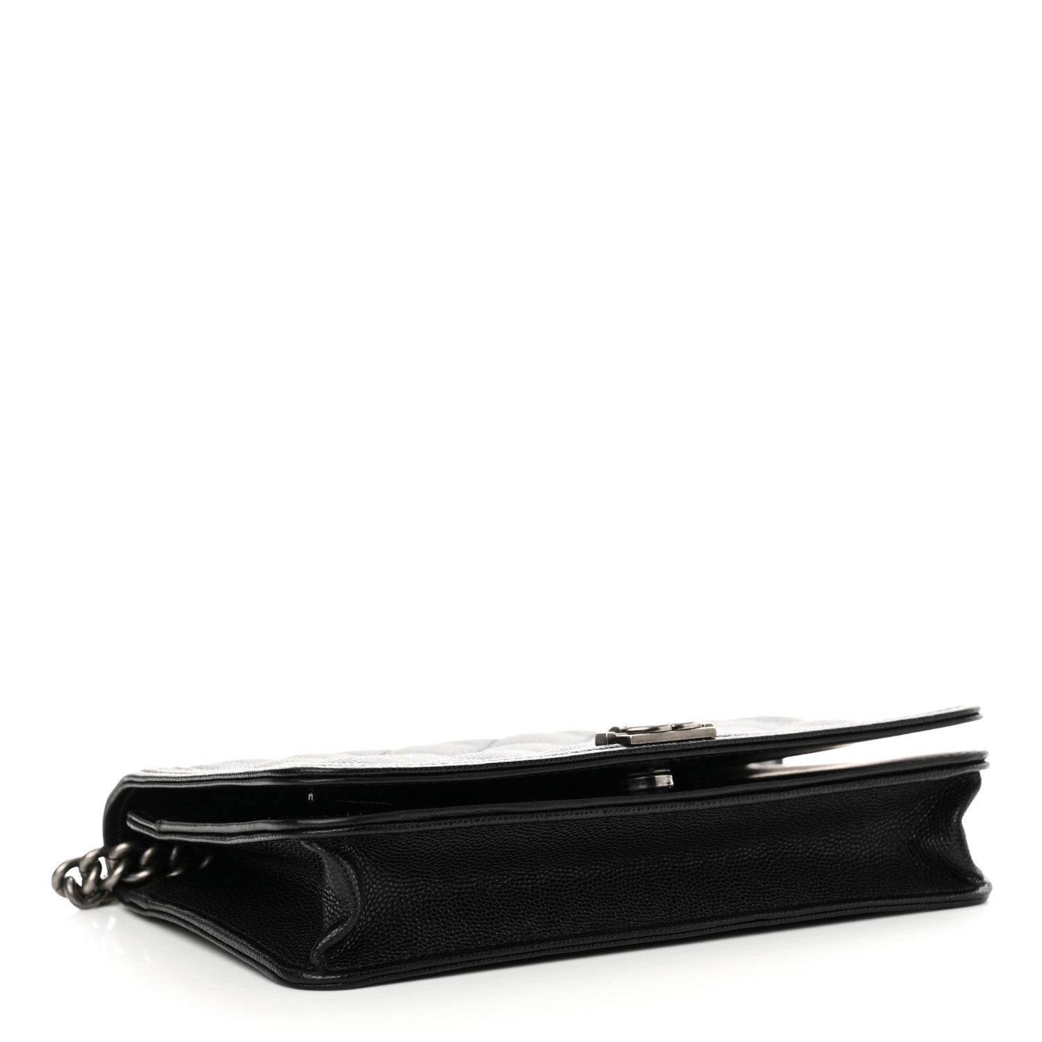 Chanel Caviar Quilted Boy Wallet On Chain WOC Black 4 of 14