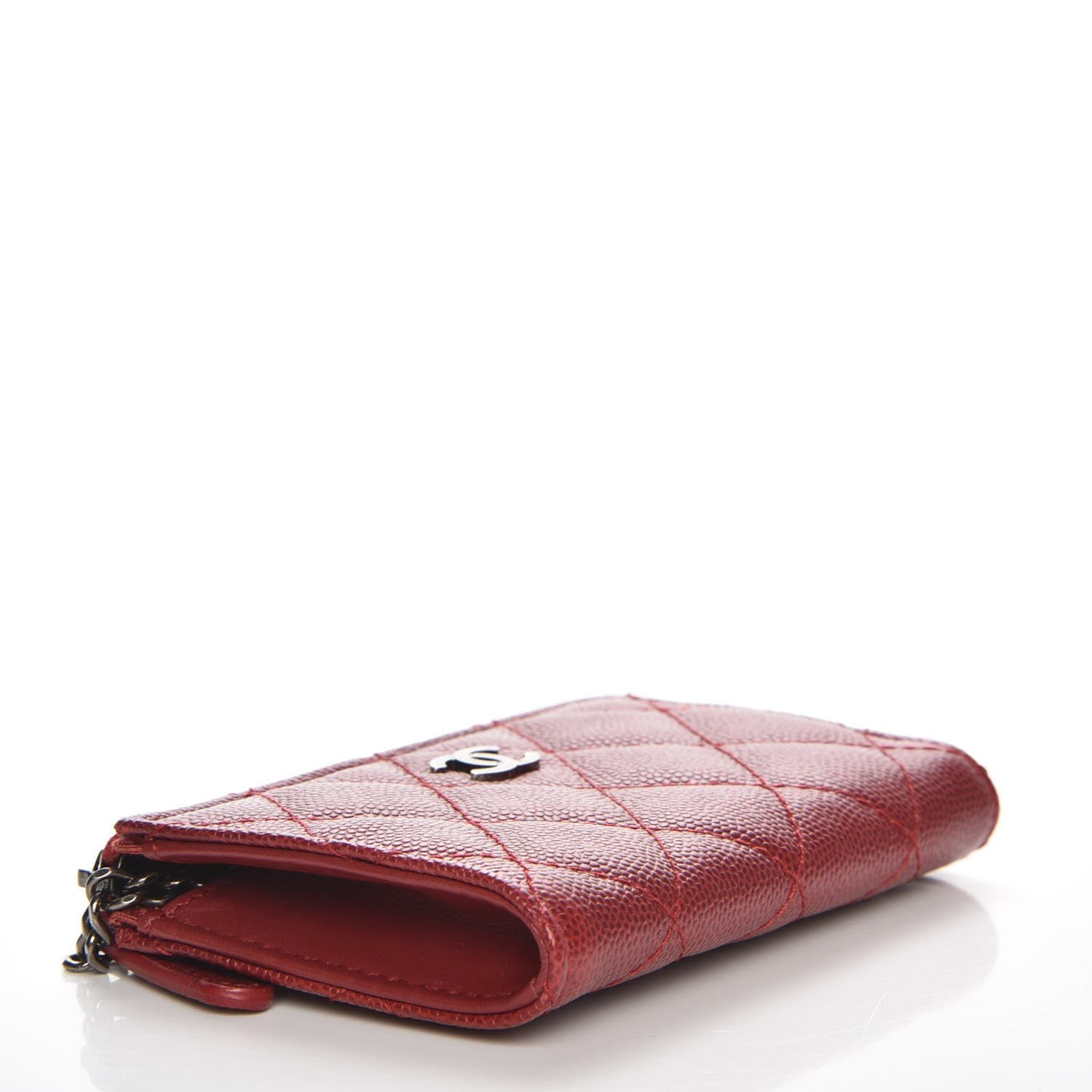 Chanel Caviar Quilted Key Holder Case Red 4 of 8