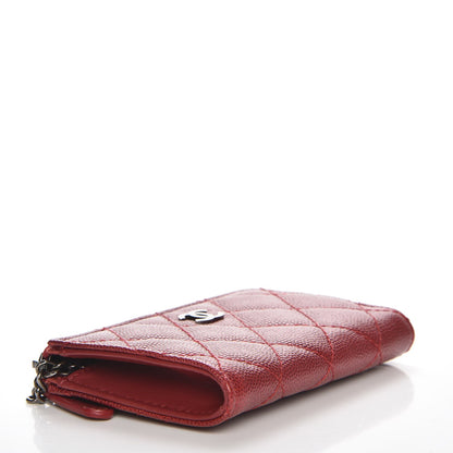 Chanel Caviar Quilted Key Holder Case Red 4 of 8