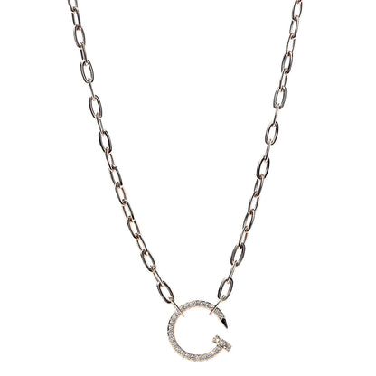 Cartier 18K Pink Gold Diamond Juste Un Clou Chain Necklace 1 of 6