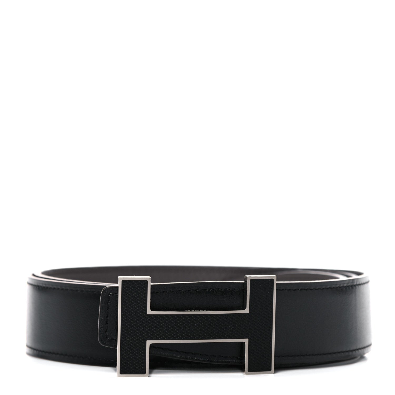 Hermes Box Togo 32mm Quizz H Belt 95 Black Etain 1 of 5