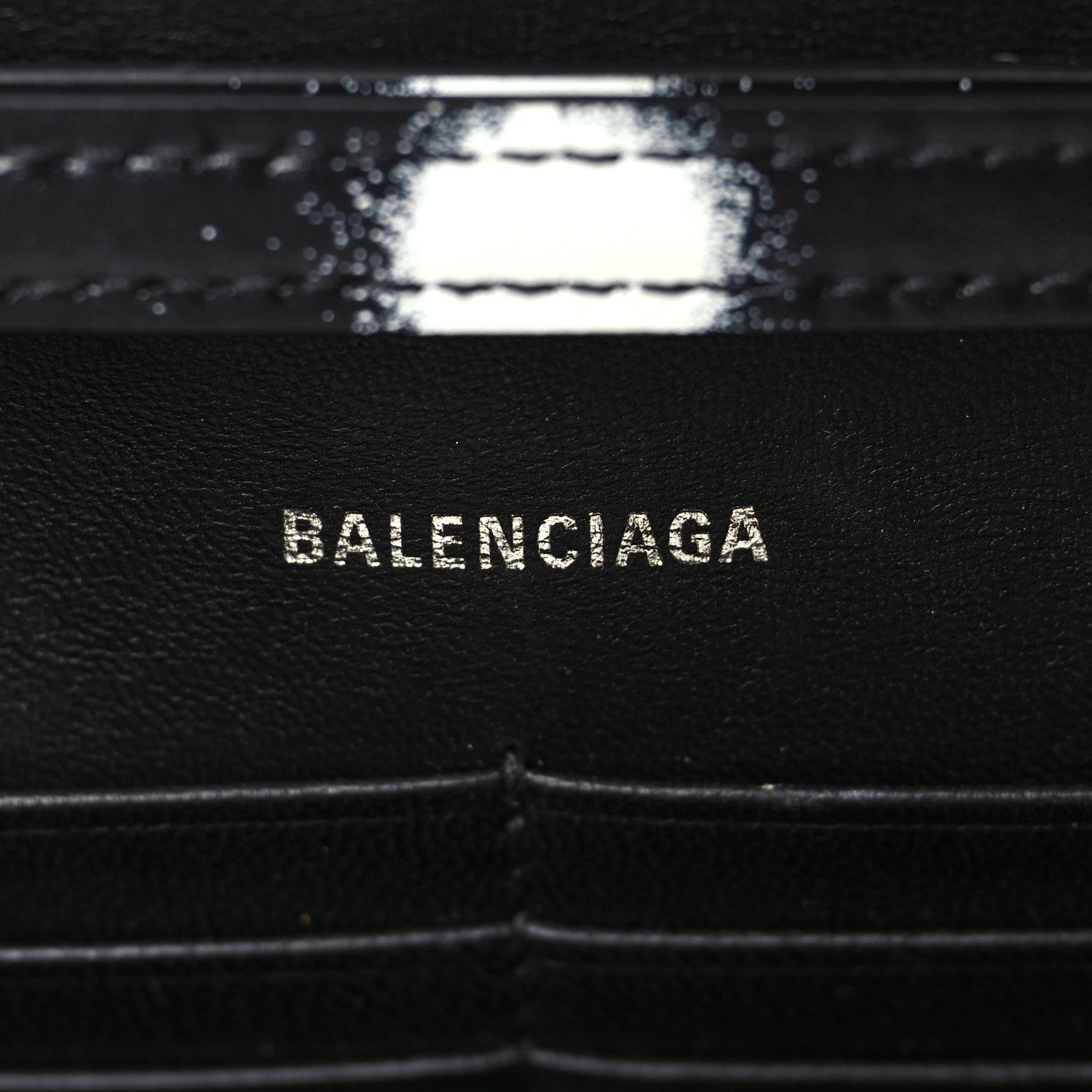 Balenciaga Shiny Box Calfskin Polka Dot Hourglass Chain Bag Black White 6 of 8