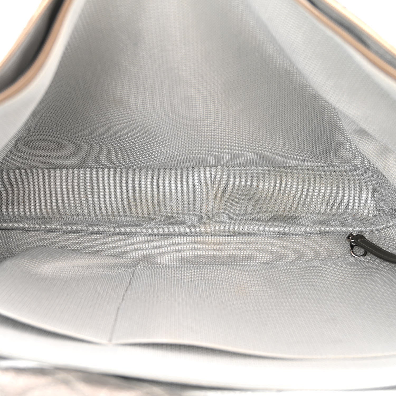 Chanel Metallic Calfskin Quilted XXL Travel Flap Bag Dark Silver 5 of 10