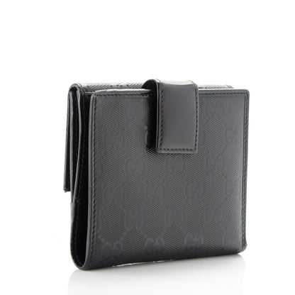 Gucci Imprime Monogram GG Pierce French Flap Wallet Black 3 of 7