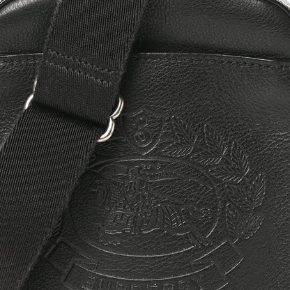 Burberry Pebbled  Calfskin Embossed Thornton Messenger Bag Black 7 of 10