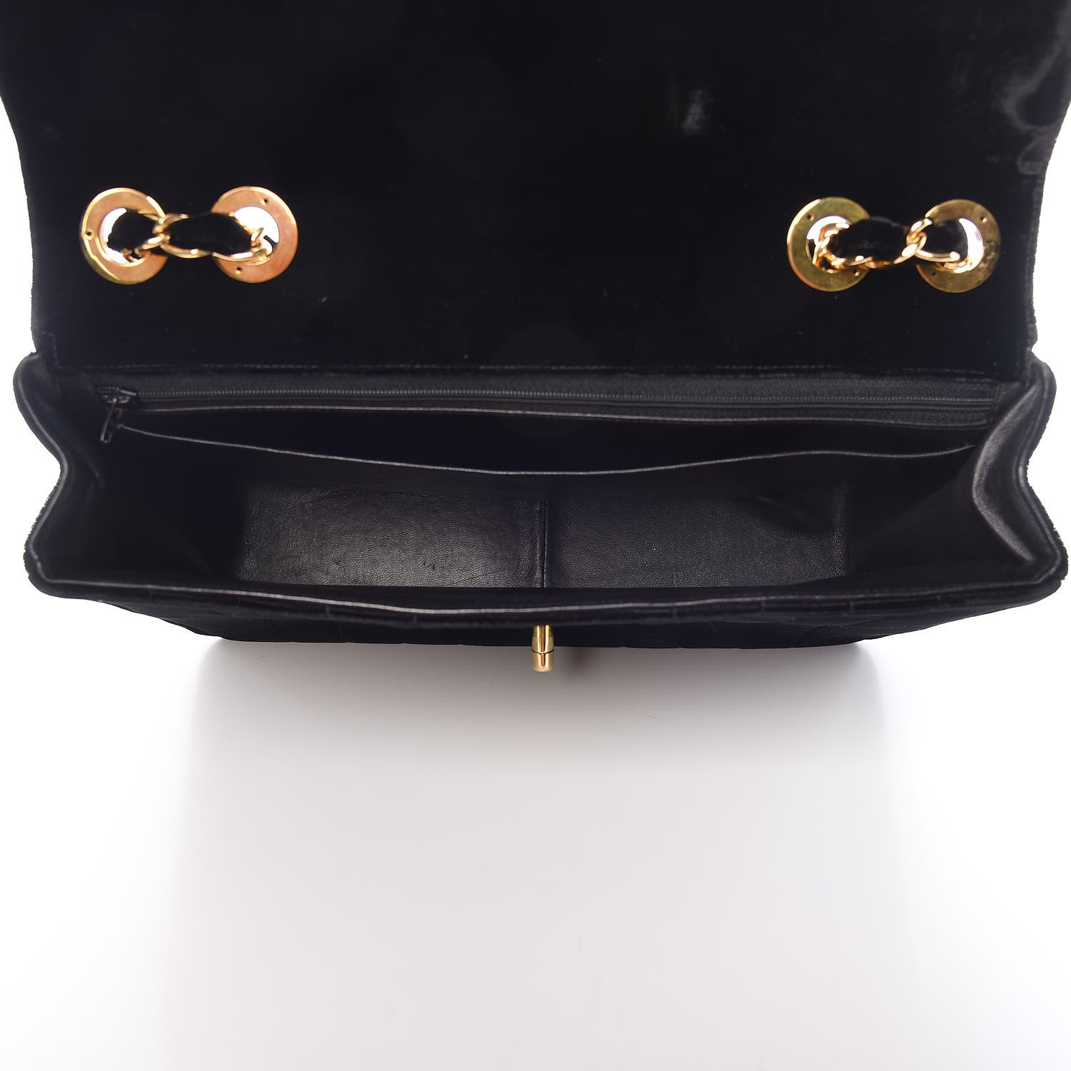 Chanel Velvet Vertical Quilted Jumbo Single Flap Black 6 of 13