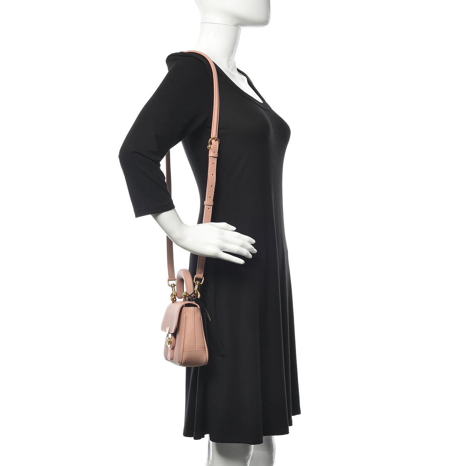 Burberry Trench Calfskin Mini DK88 Top Handle Bag Ash Rose 2 of 10