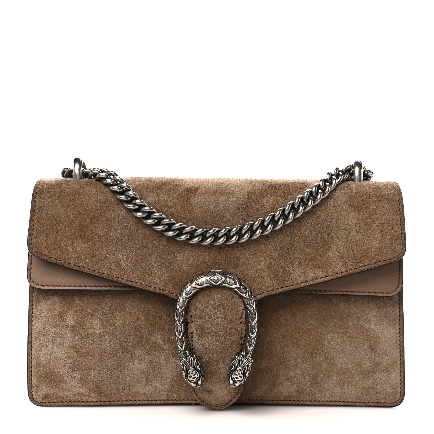 Gucci Suede Small Dionysus Shoulder Bag Taupe 1 of 11