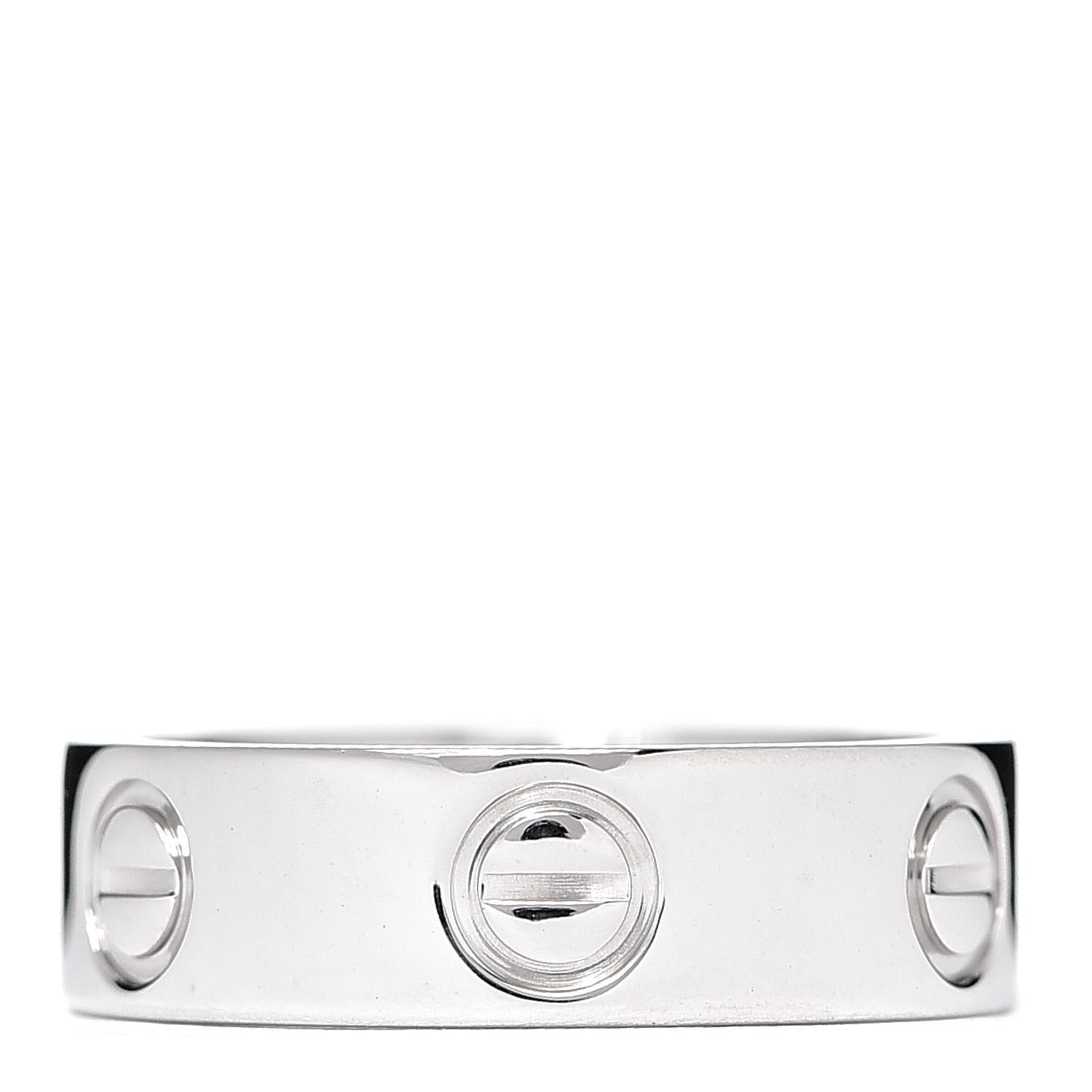 Cartier 18K White Gold 5.5mm LOVE Ring 50 5.25 1 of 4