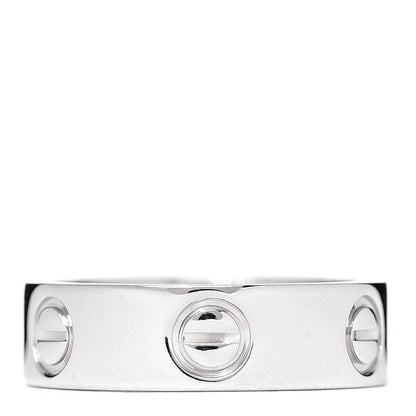 Cartier 18K White Gold 5.5mm LOVE Ring 50 5.25 1 of 4