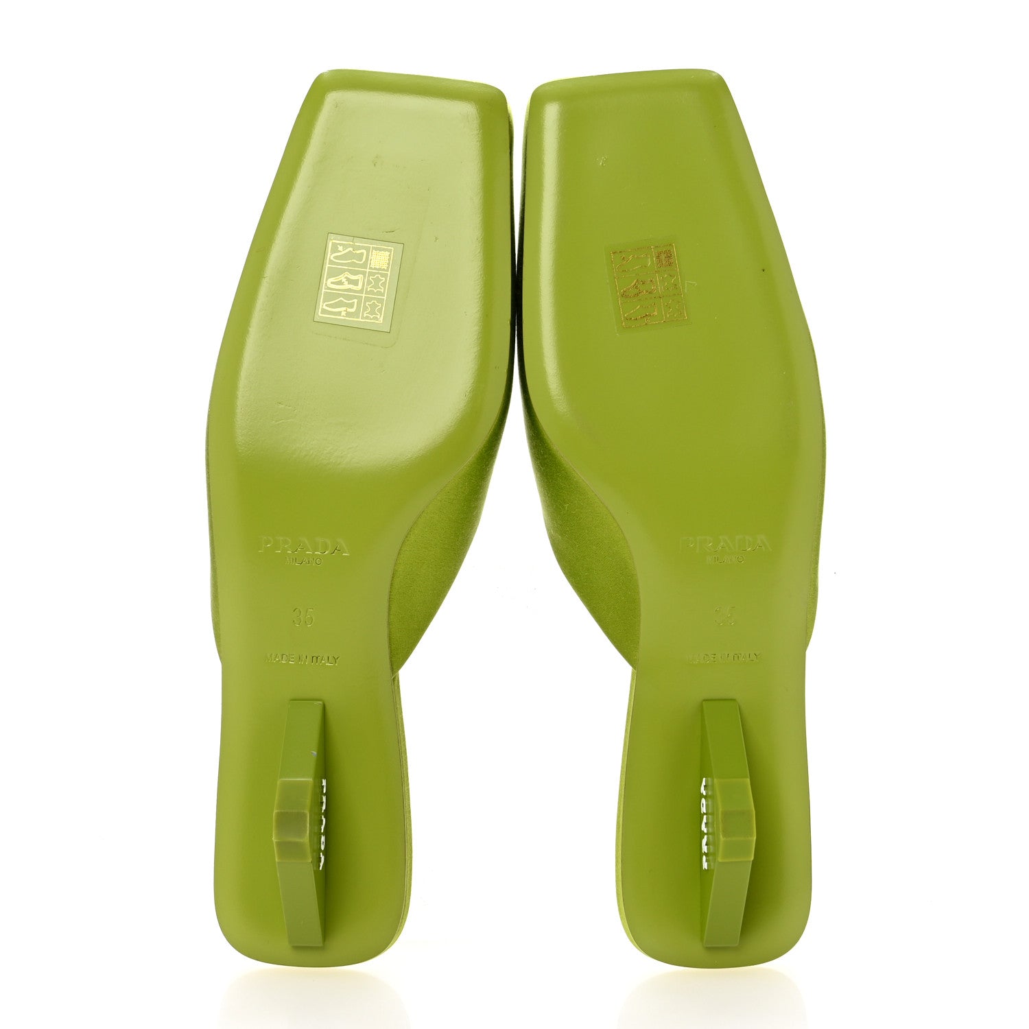 Prada Satin Modellerie Mules 35 Felce 6 of 8