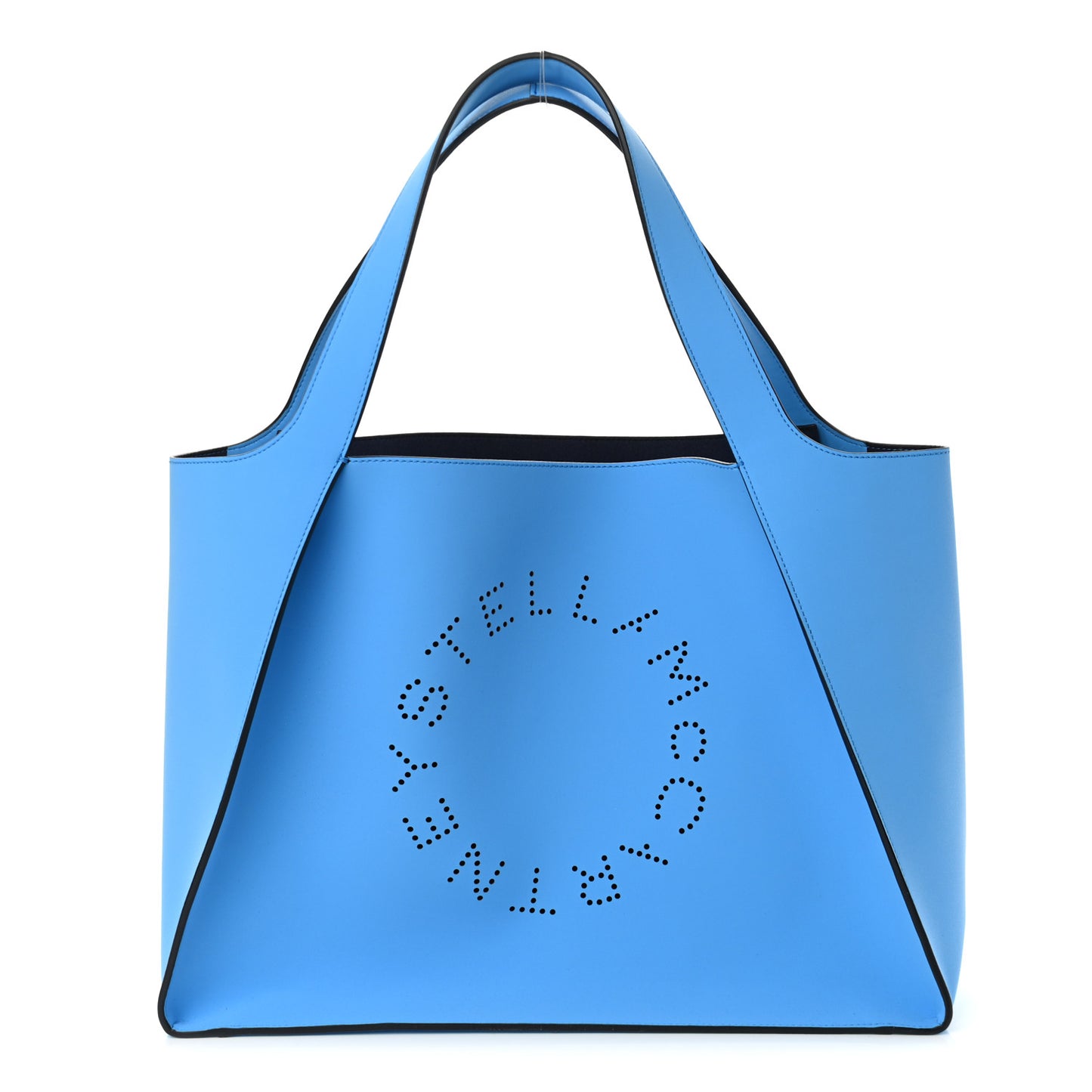 Eco Alter Nappa Large East West Perforated Tote Blue