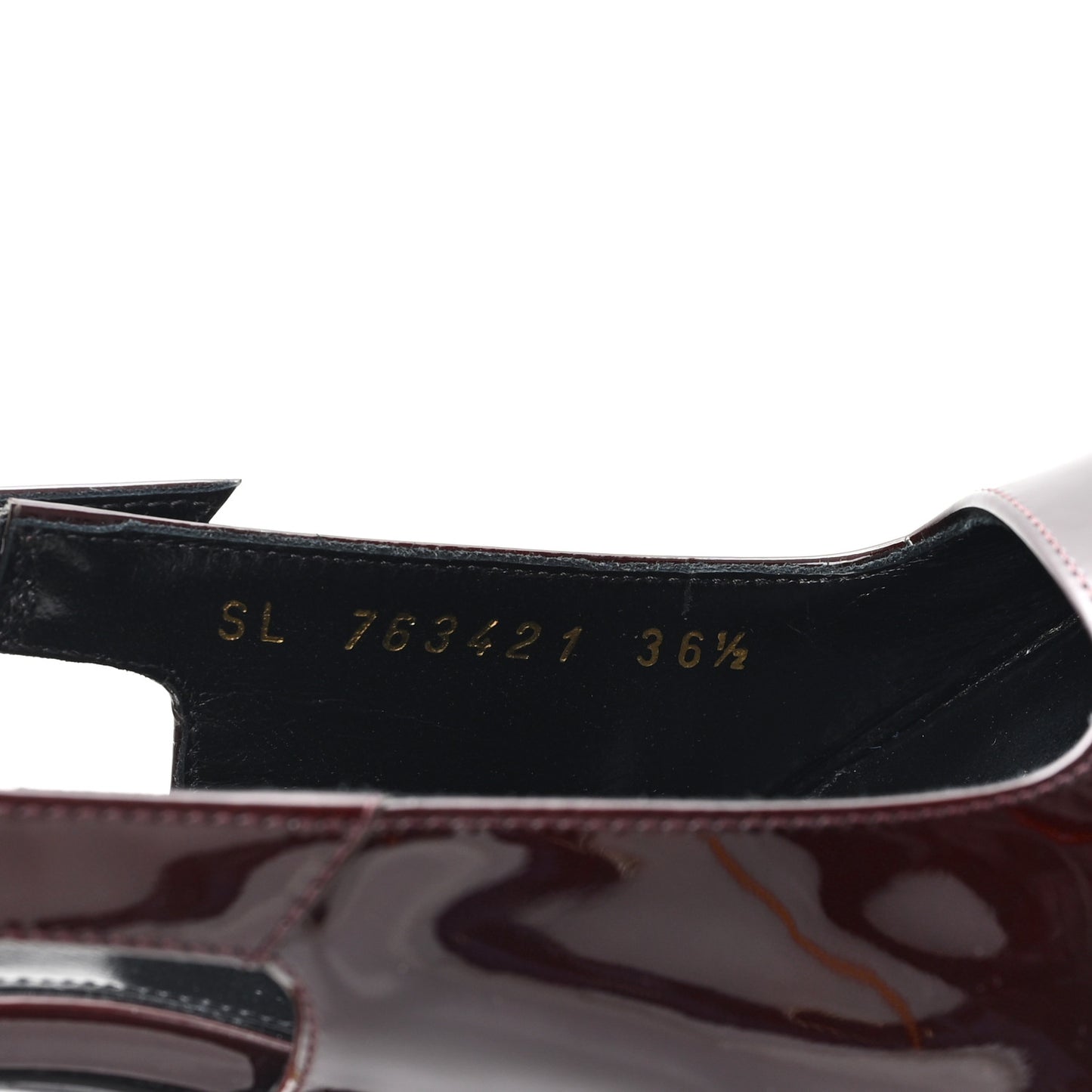 Vernice Gloss Lee 110 Slingback Pumps 36.5 Marron Glacé