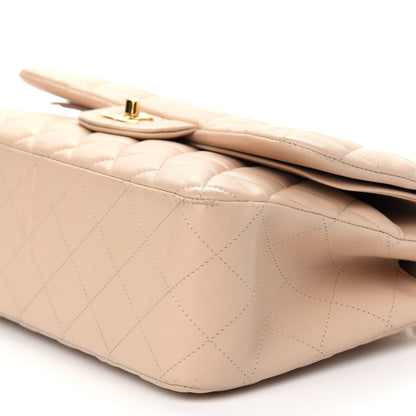 Chanel Lambskin Quilted Jumbo Double Flap Beige Clair 9 of 11