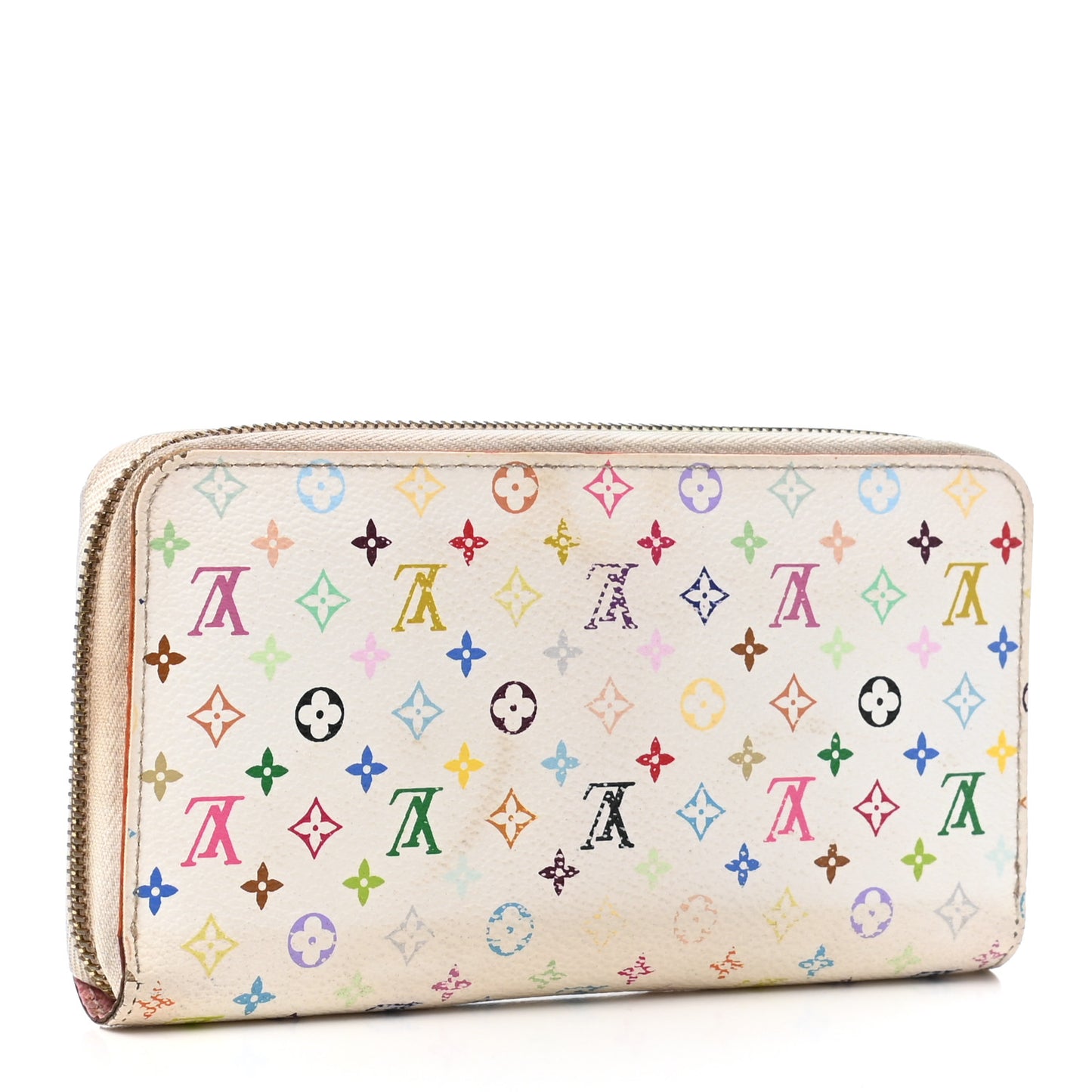 Monogram Multicolor Zippy Wallet White Litchi