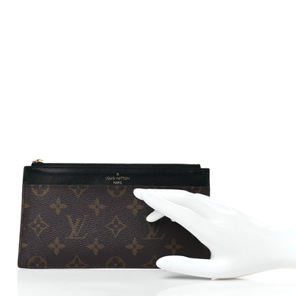 Louis Vuitton Monogram Slim Purse Black 2 of 6
