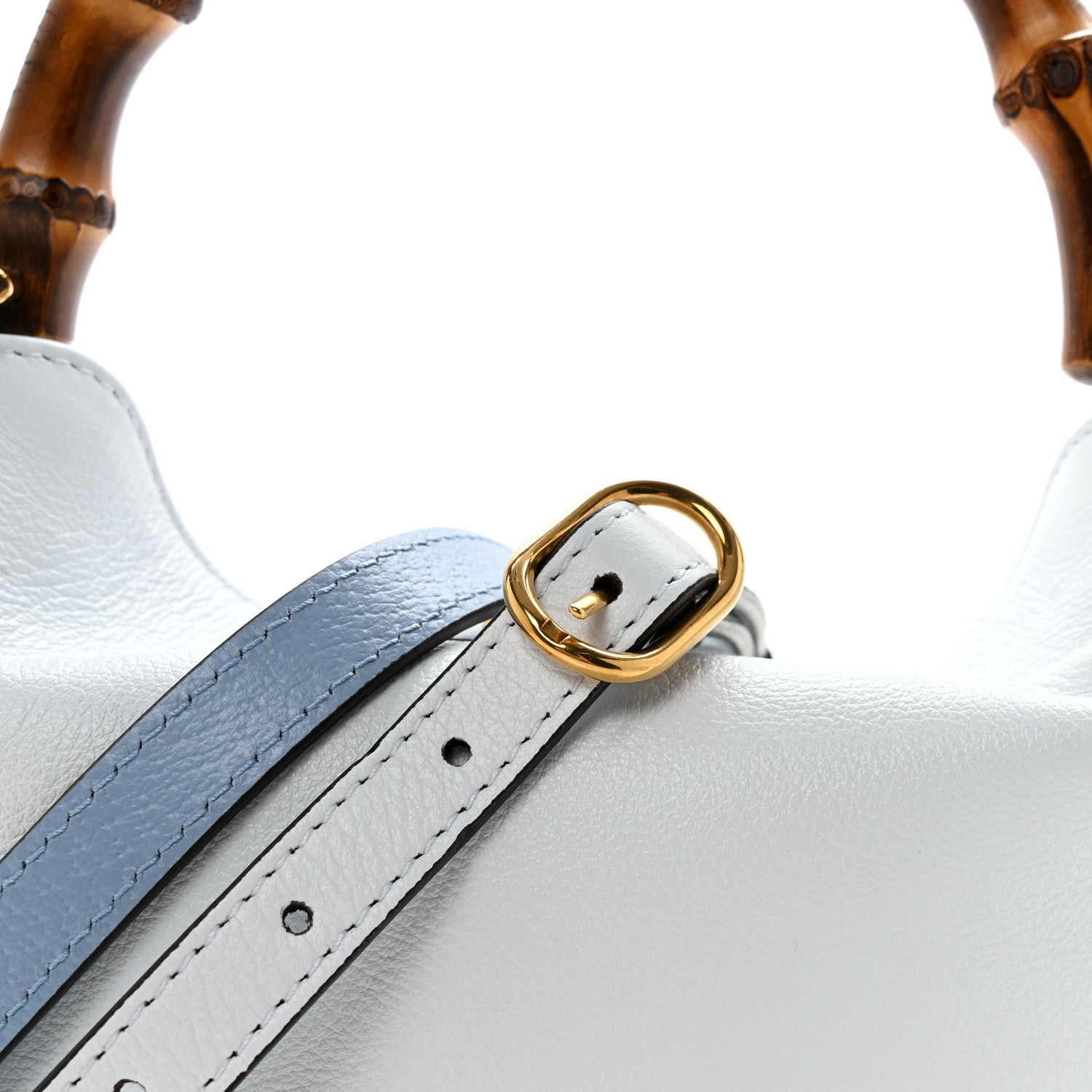Gucci Softy Wonka Textured Dollar Calfskin Small Diana Shoulder Bag Pale Blue 7 of 9