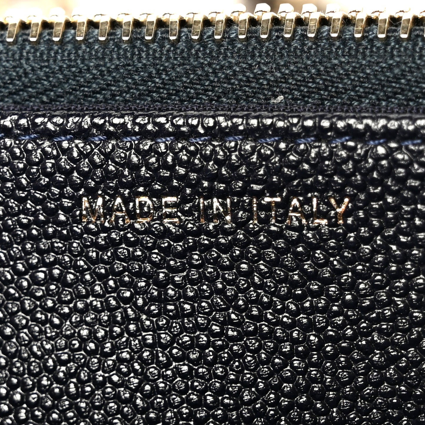 Caviar Quilted Golden Class Wallet On Chain WOC Navy