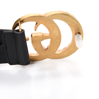 Gucci Moon Calfskin Pearl Double G 40mm Belt 85 34 Black Cream 6 of 7