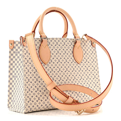 Louis Vuitton Monogram Damier Romance Onthego PM Azure Blue Sand 3 of 10