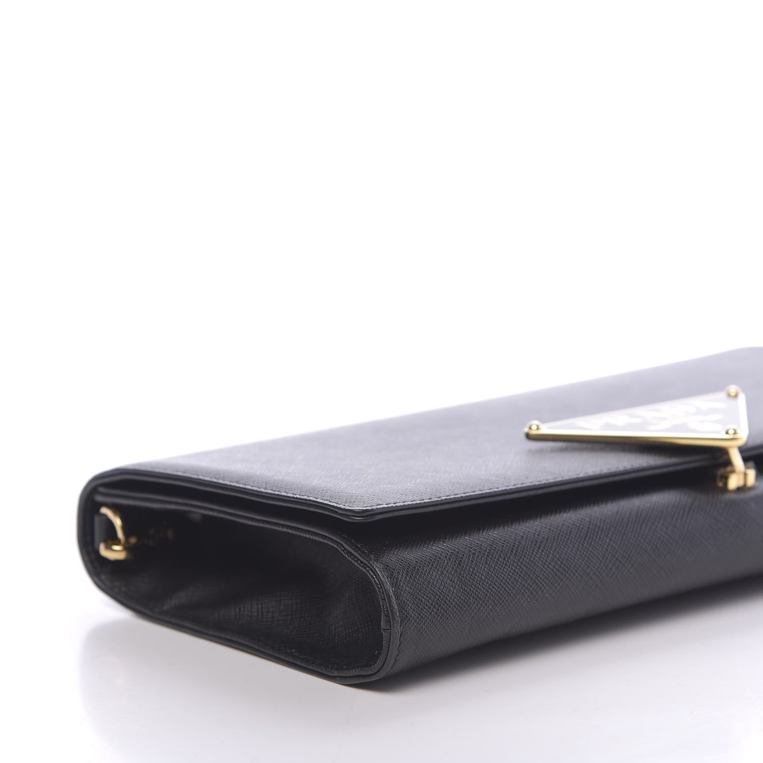 Prada Saffiano Chain Wallet Black 7 of 9