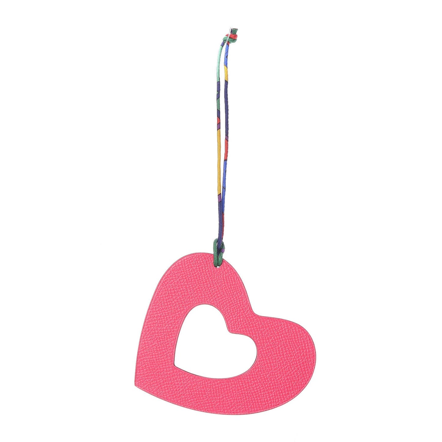 Togo Epsom Petit H Heart Bag Charm Bleu Electrique Rose Extreme