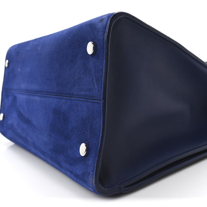 Christian Dior Suede Large Diorever Flap Navy 9 of 9