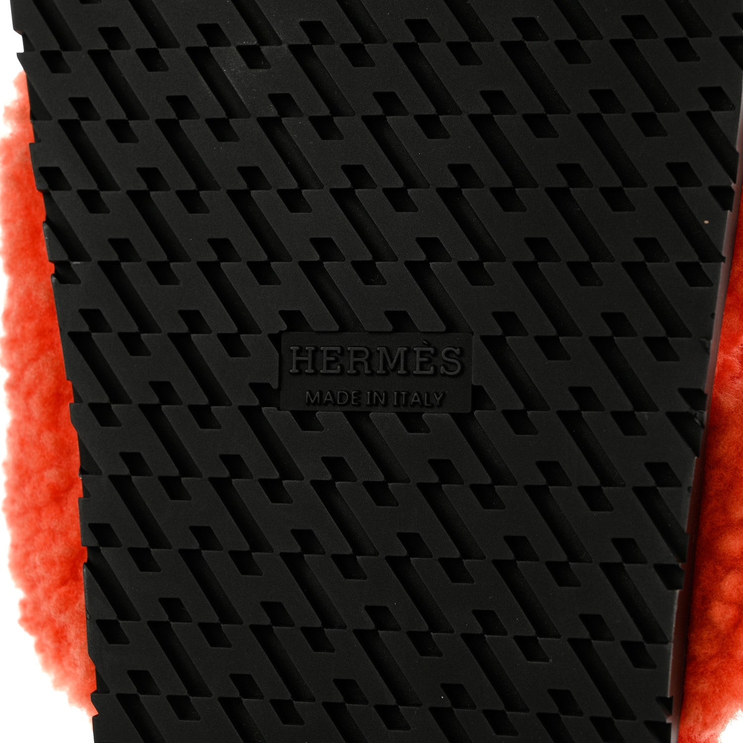 Hermes Woolskin Womens Chypre Sandals 38 Orange 7 of 12