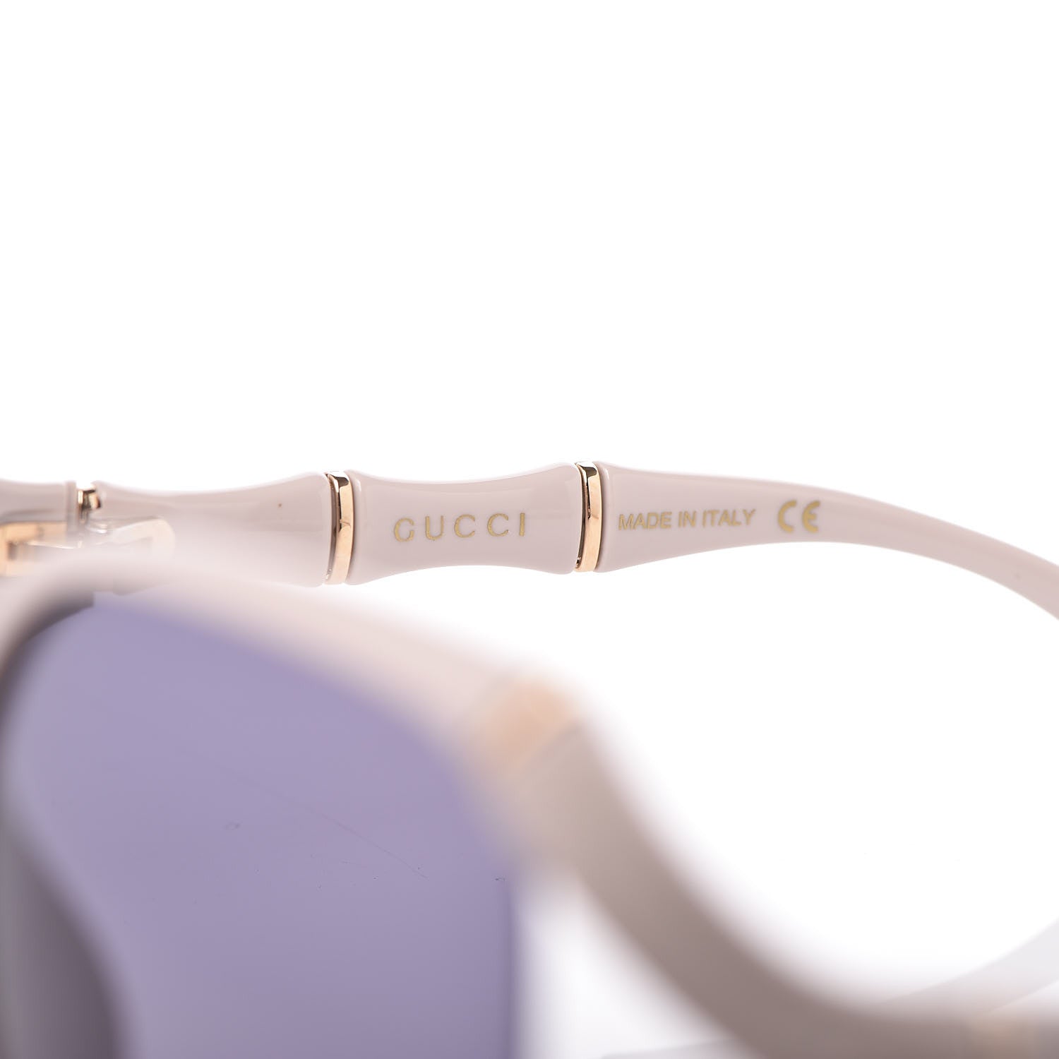 Gucci Bamboo Effect Sunglasses GG0505S White 6 of 6
