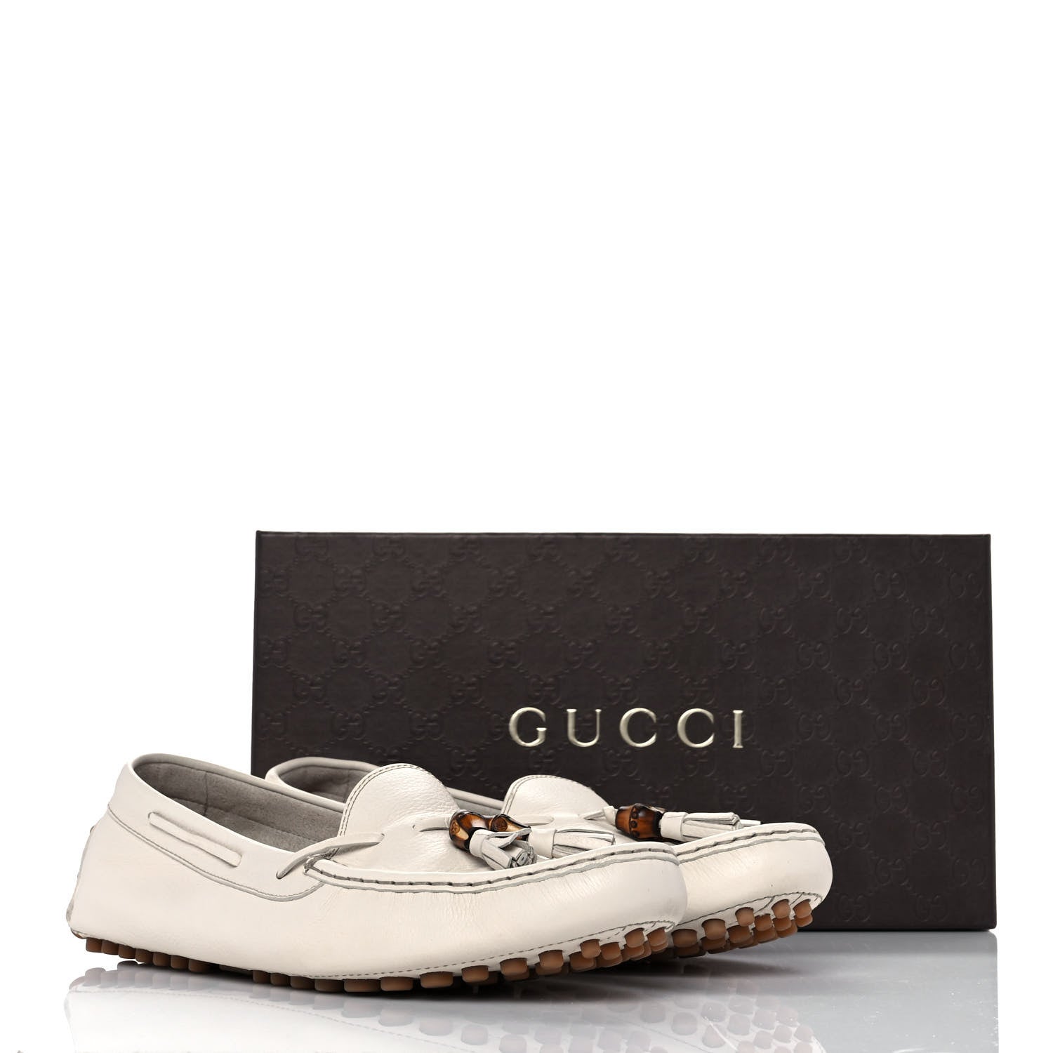 Gucci Calfskin Womens Loafers 39.5 White 9 of 9