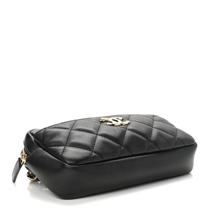 Chanel Lambskin Quilted Waist Bag With Pouch Black 5 of 12