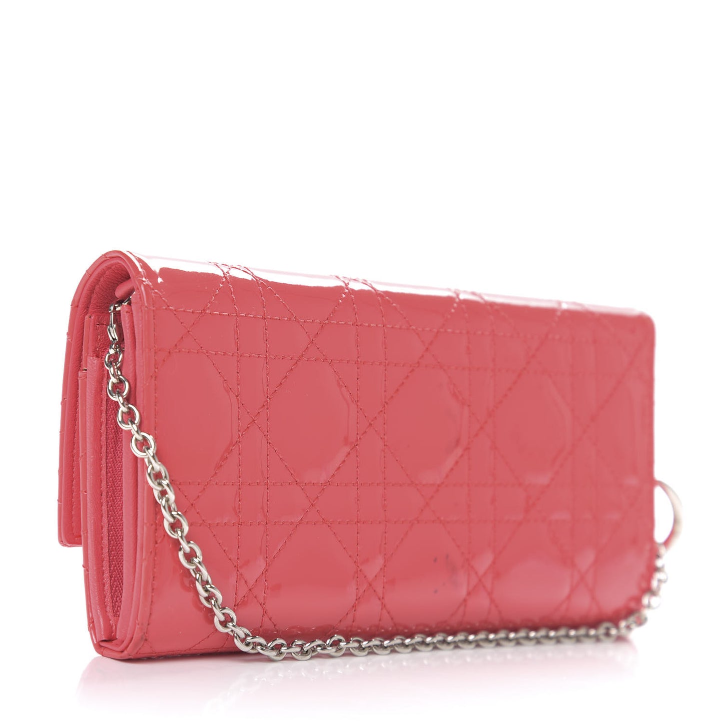 Patent Cannage Rendezvous Chain Wallet Coral