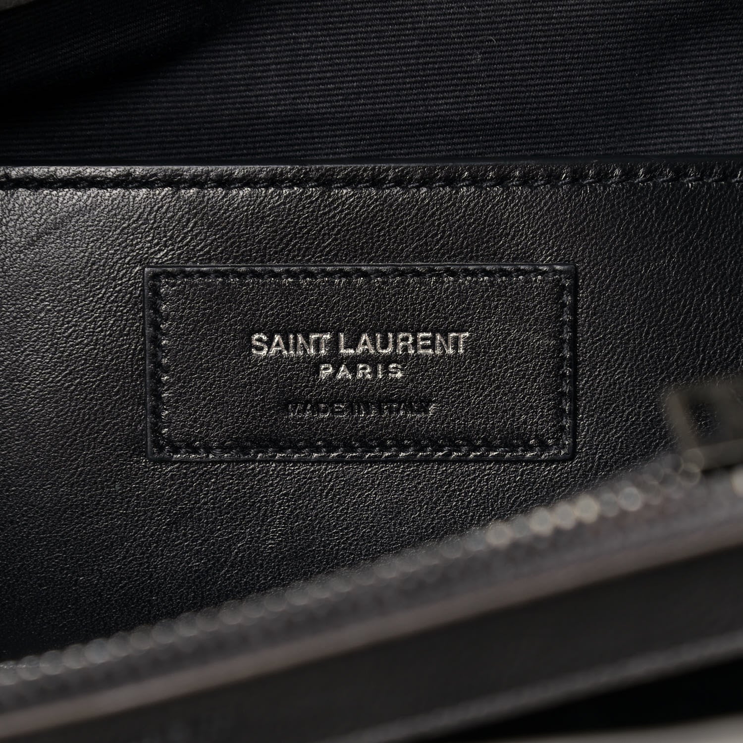 Saint Laurent Sheepskin Matelasse Chevron Monogram Large College Satchel Dark Anthracite 6 of 13