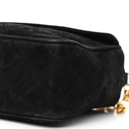 Chanel Suede Quilted CC Tassel Flap Camera Case Black 10 of 10