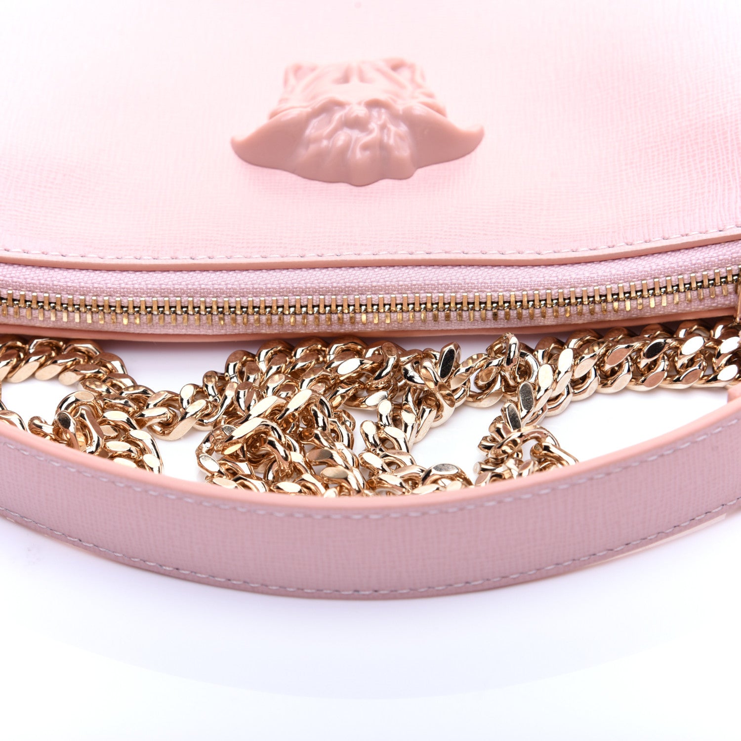 Versace Saffiano Calfskin Palazzo Chain Crossbody Light Pink 12 of 13