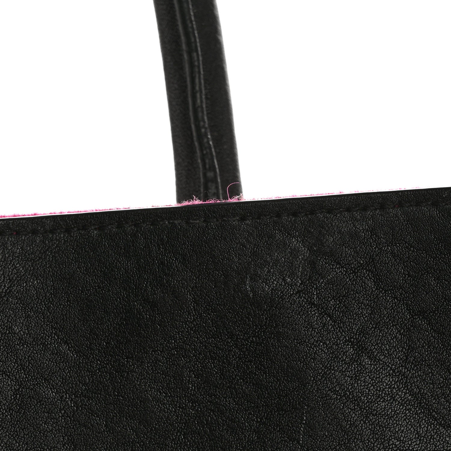 Saint Laurent Wool Rive Gauche Tote Fuchsia 11 of 14