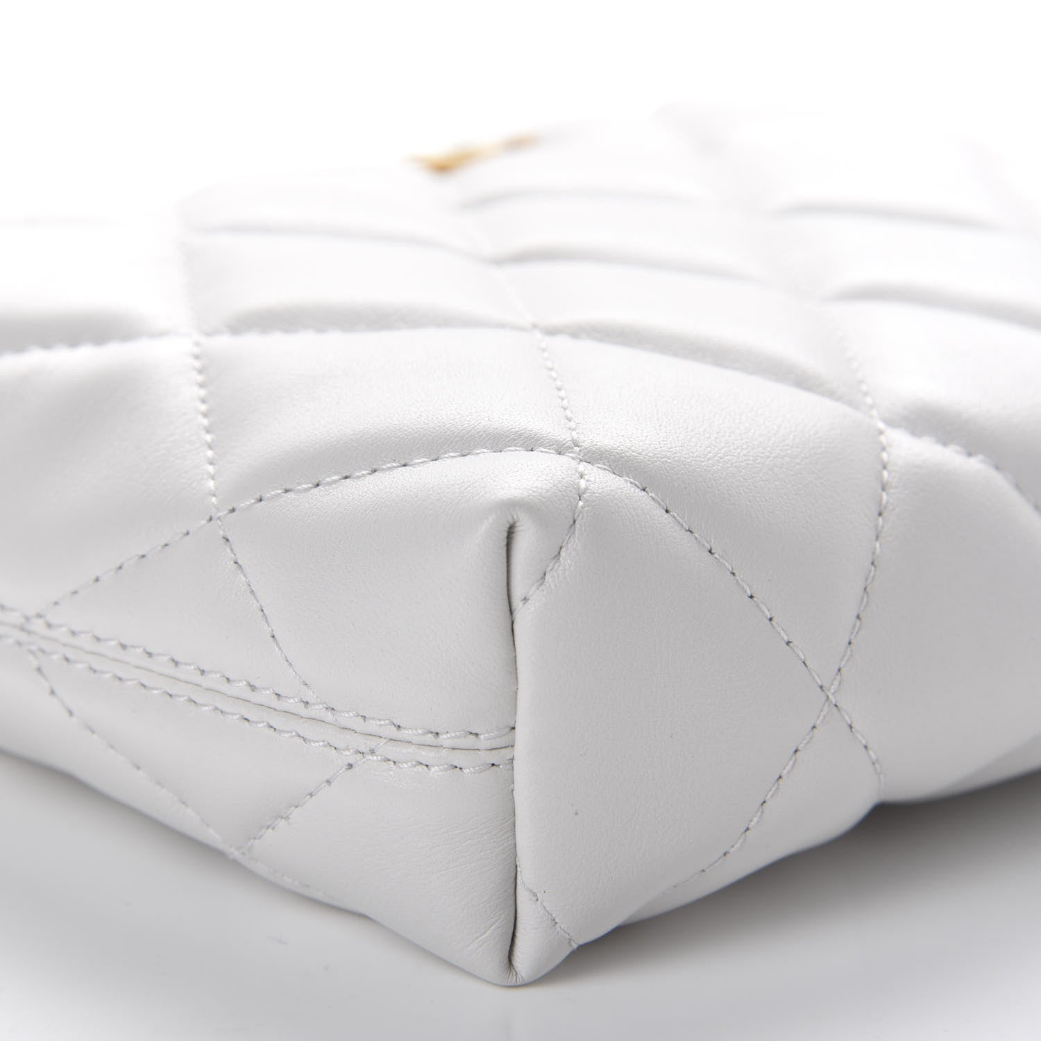 Balenciaga Nappa Calfskin Quilted Touch B Camera Shoulder Bag White 6 of 11