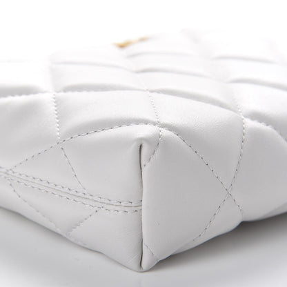 Balenciaga Nappa Calfskin Quilted Touch B Camera Shoulder Bag White 6 of 11