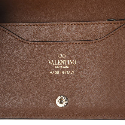 Valentino Garavani Calfskin Rockstud Wallet Brown 5 of 5